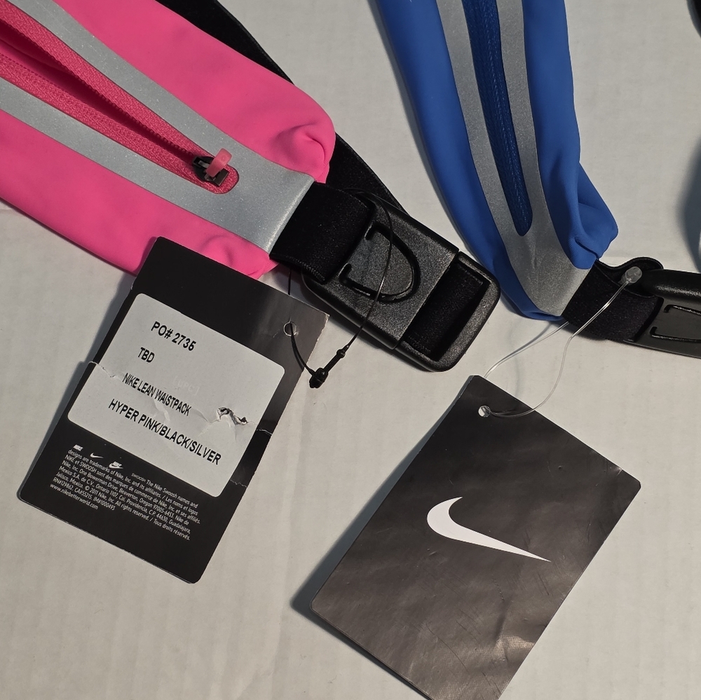 New Nike Slim Waist Pack Sports Waist Pack One Blue One Pink His & Hers - Picture 4 of 6